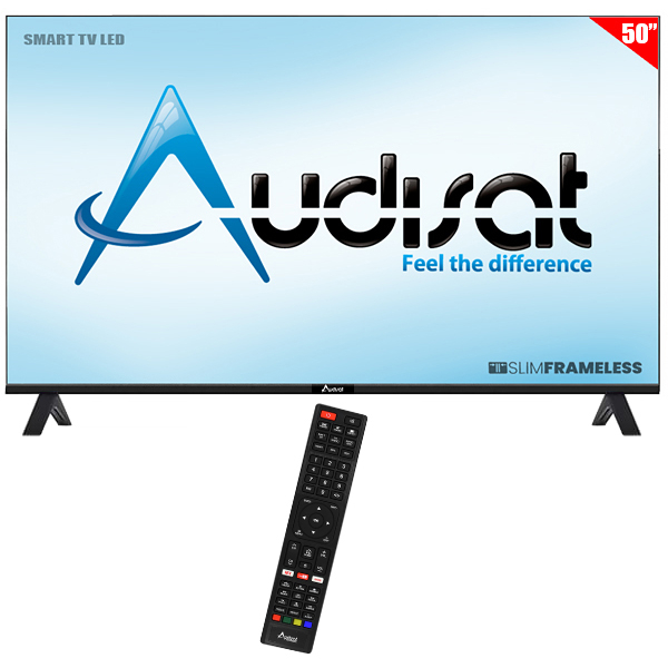 Smart TV LED 50" Audisat AD-50 4K Ultra HD Android TV Wi-Fi com Conversor Digital